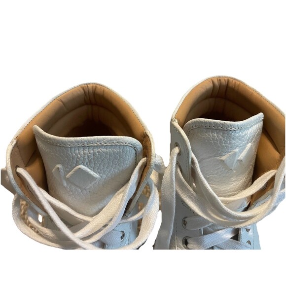 KOIO Primo High Top Leather Sneakers White Grey Suede EU 39 US 9 W 7.5 M - Picture 10 of 13